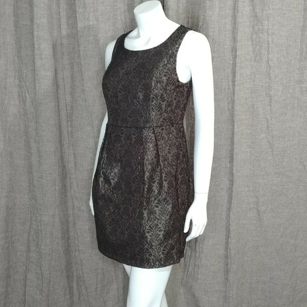 Blue Ivy by KC Metallic Jacquard Sheath Dress Size M